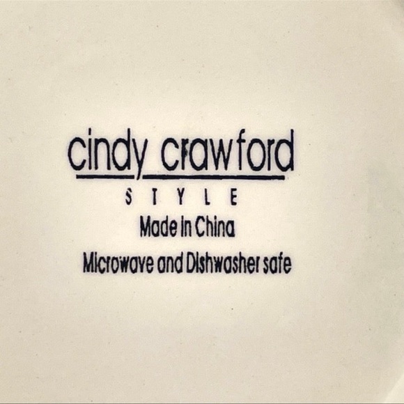 Cindy Crawford Figural Canape Appetizer Plates Flora Stoneware  6'' Colorful (5) - Picture 8 of 8